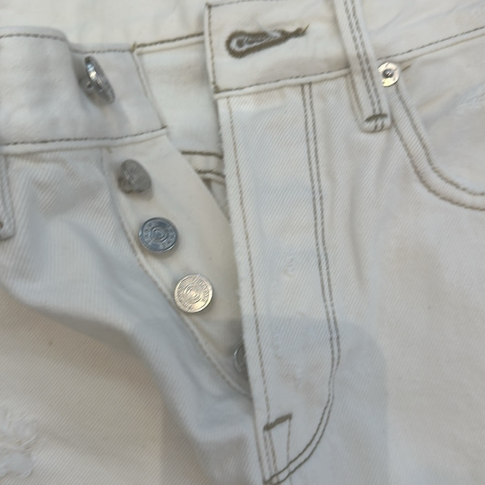 Frame denim Pure le original frayed off white jeans - Picture 4 of 7
